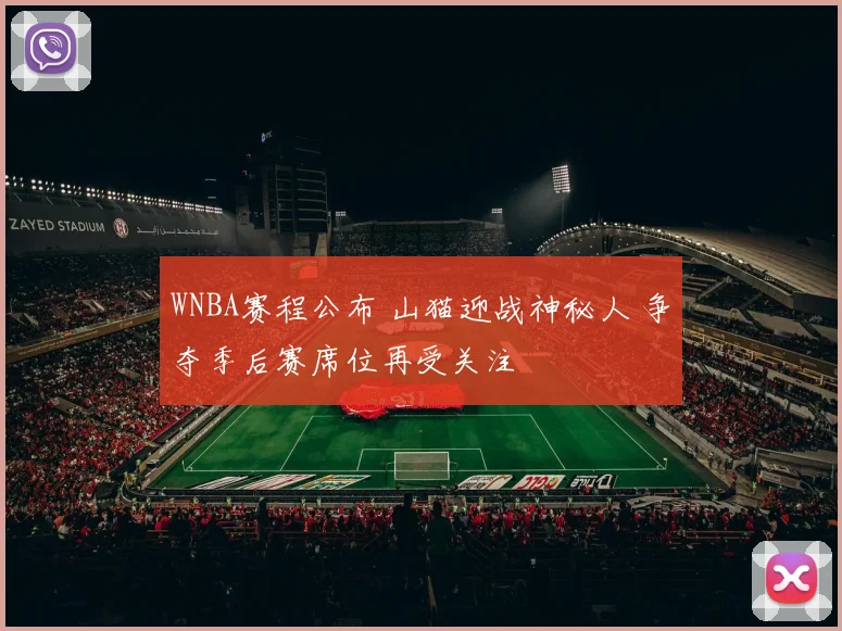 WNBA赛程公布 山猫迎战神秘人 争夺季后赛席位再受关注